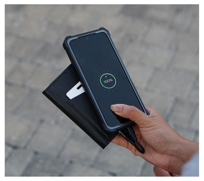 Limitless 5,000mAh Power Bank with Built in RFID Faux Leather Wallet — View 9