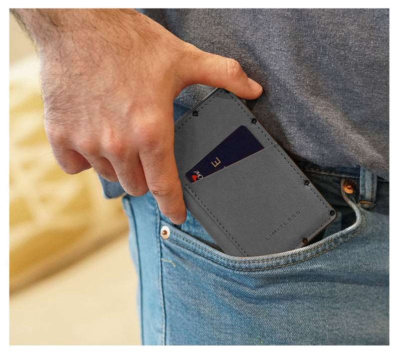 Limitless 5,000mAh Power Bank with Built in RFID Faux Leather Wallet — View 10
