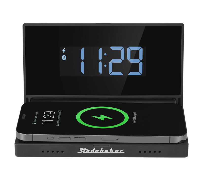 Studebaker Techmate 3-in-1 Bluetooth Speaker, Power Bank & Clock — View 10
