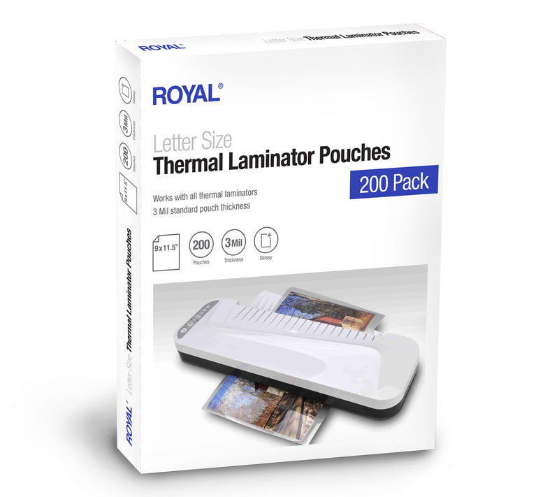 Royal 200 Count Letter Thermal Laminator Pouches — View 2