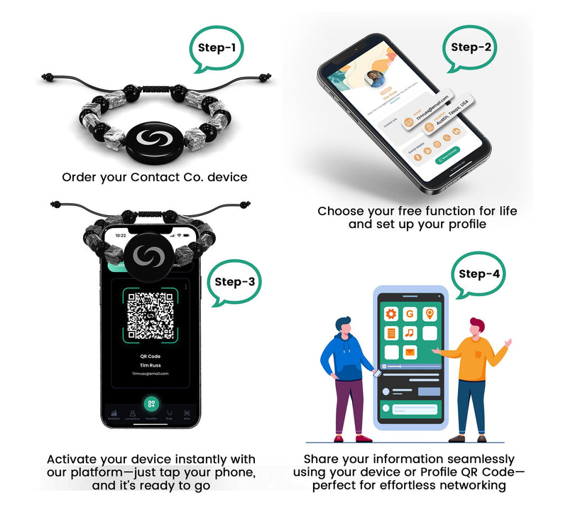 Contact Co. Smart Tap-to-Share Wearable Pendant — View 6