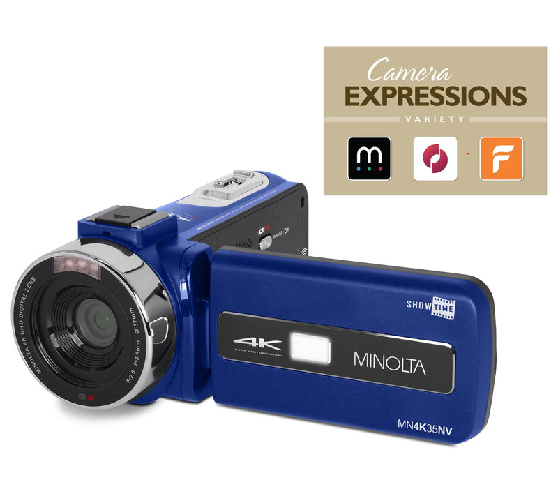 Minolta MN4K35NV 4K Ultra Camcorder w/ Accessories — View 5
