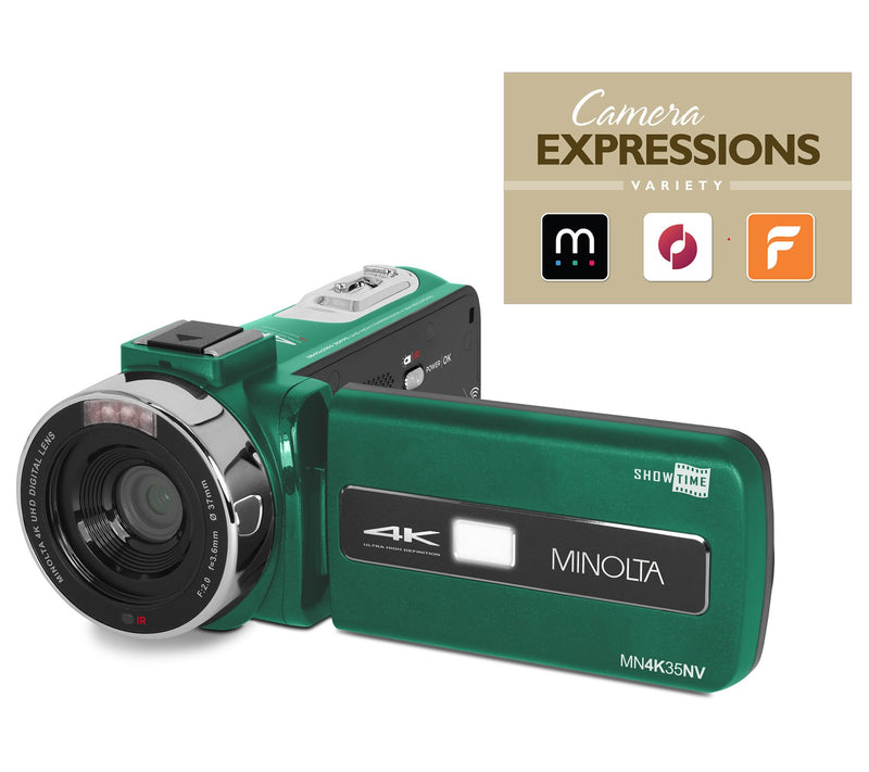 Minolta MN4K35NV 4K Ultra Camcorder w/ Accessories — View 9