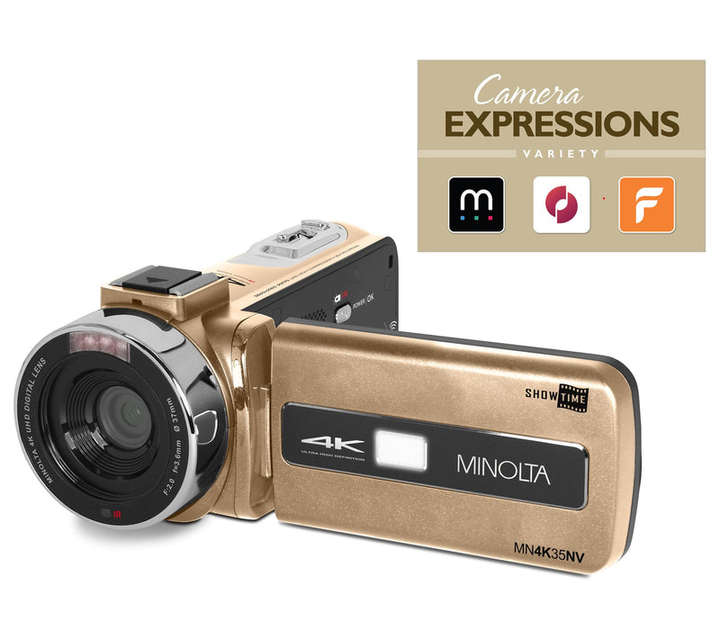 Minolta MN4K35NV 4K Ultra Camcorder w/ Accessories — View 7