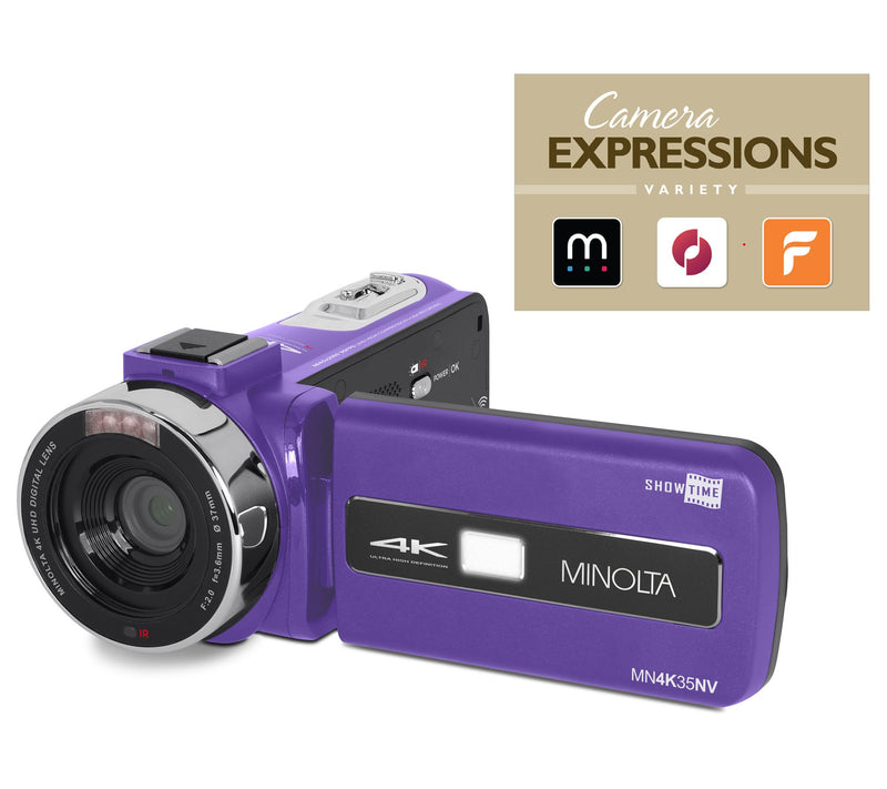 Minolta MN4K35NV 4K Ultra Camcorder w/ Accessories — View 13