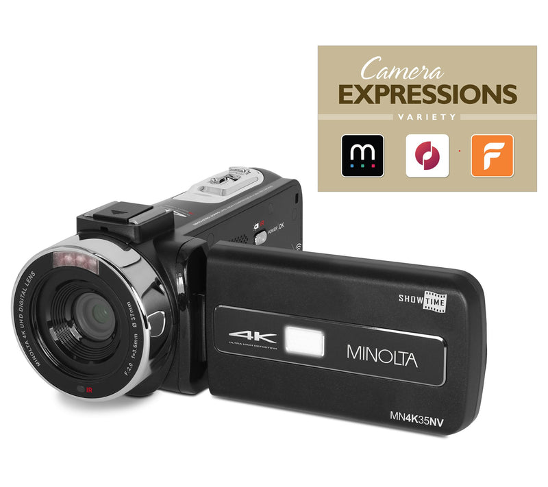 Minolta MN4K35NV 4K Ultra Camcorder w/ Accessories — Main view