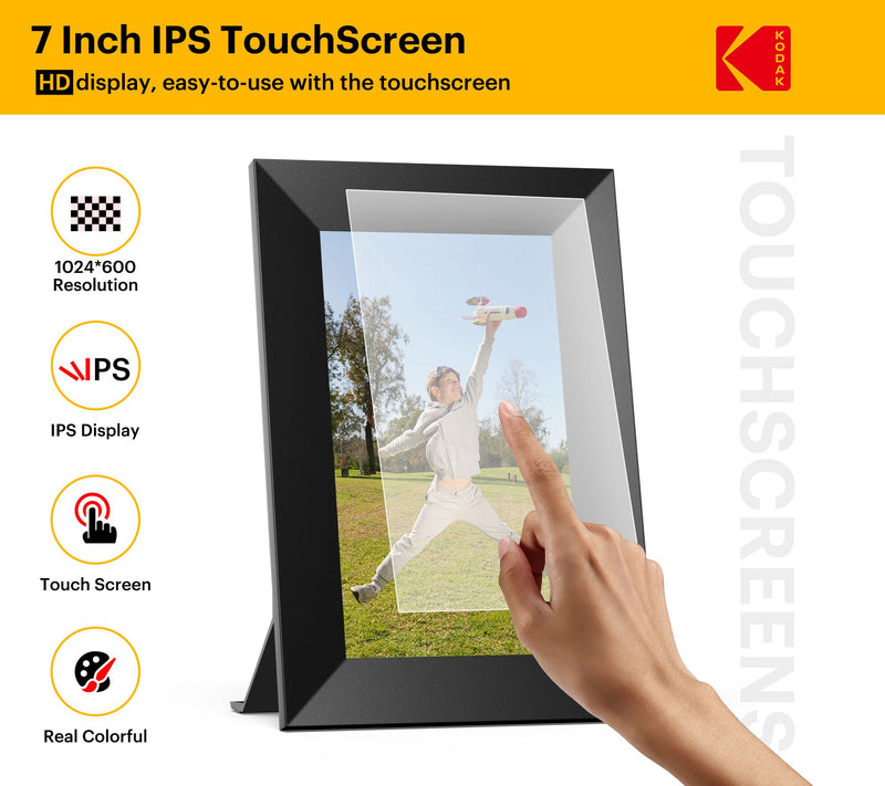 Kodak Set of 2, 7" Touchscreen Digital Wi-Fi Photo Frames — View 8