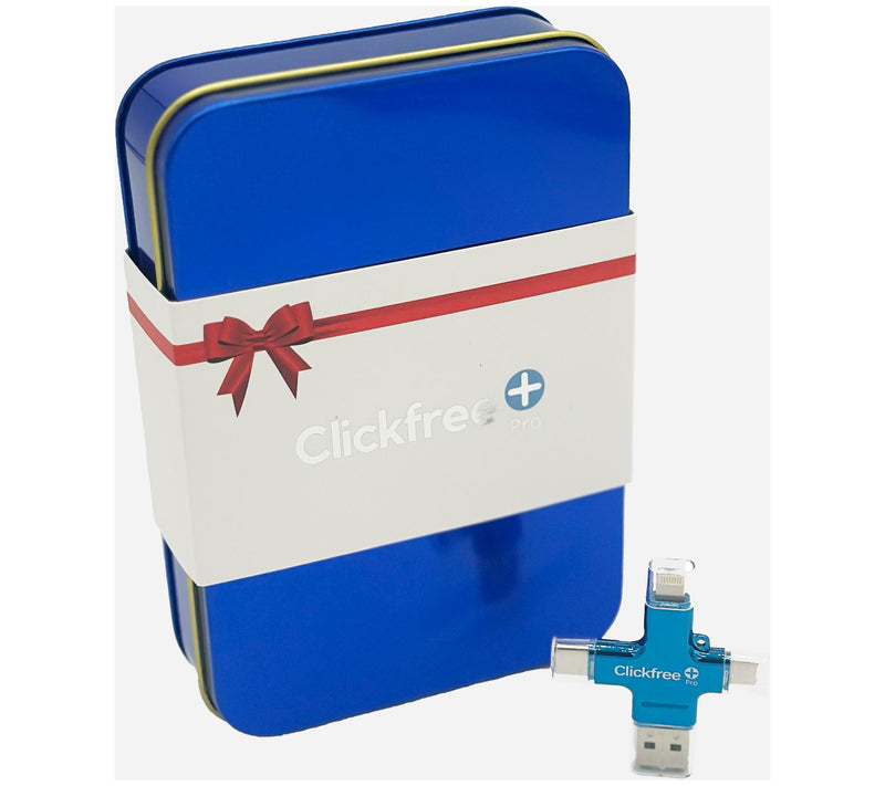 Clickfree Pro 64GB Photo & Video Storage Device with Gift Tin — Main view
