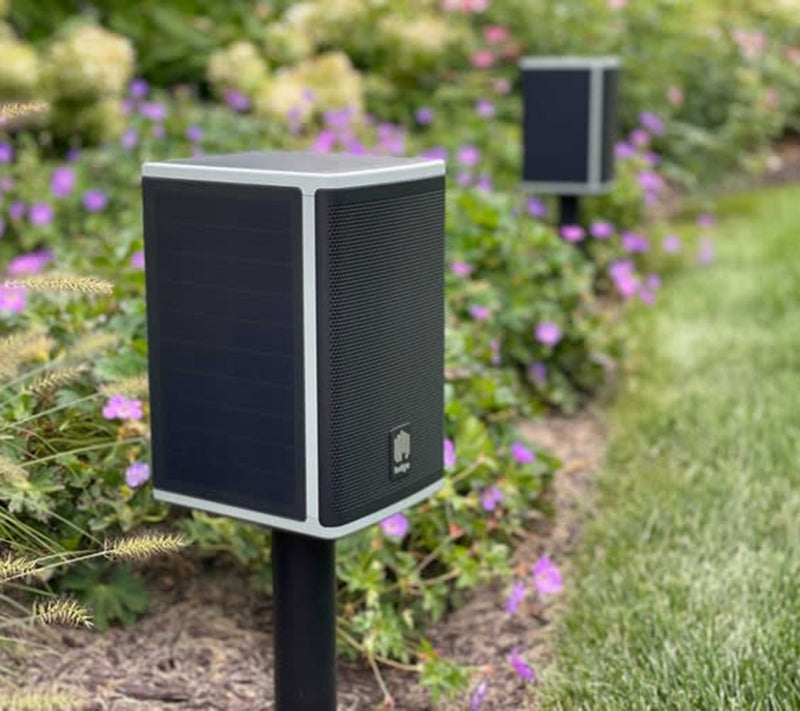 Lodge Outdoor Solar Charging Speaker and Two Ground Stakes — View 5
