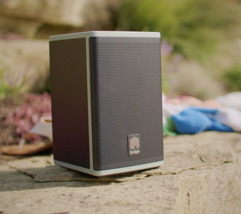 Lodge Outdoor Solar Charging Speaker and Two Ground Stakes — View 6