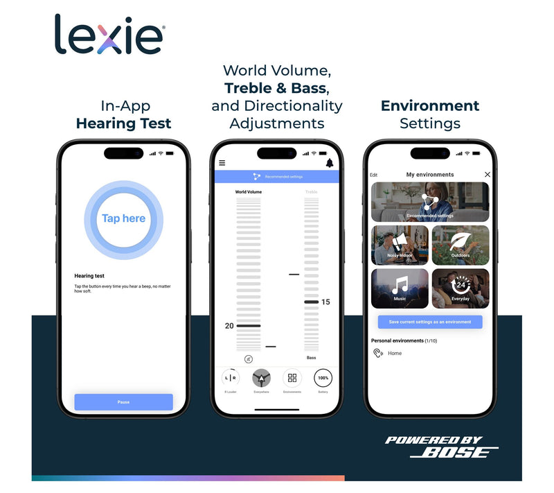 Lexie B2 Plus Self-Fitting OTC Hearing Aids powered by Bose w/Care Kit — View 5