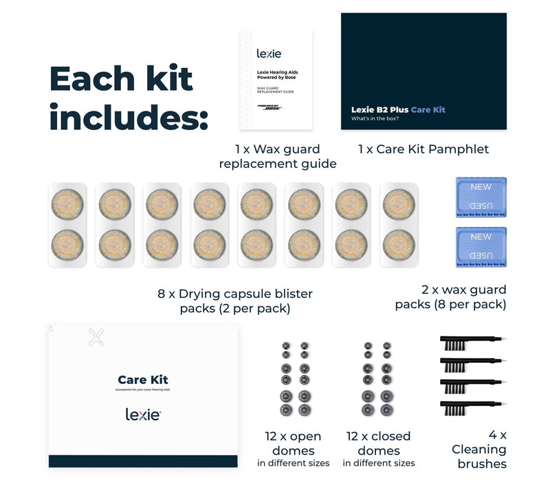 Lexie B2 Plus Self-Fitting OTC Hearing Aids powered by Bose w/Care Kit — View 3