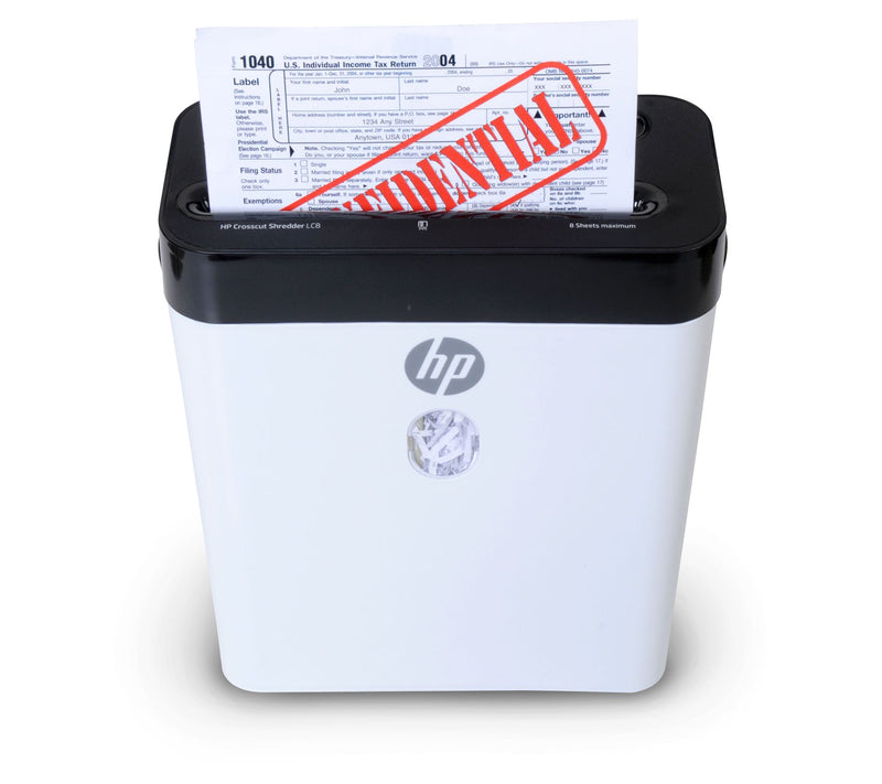 HP LC8 8-Sheet Crosscut Shredder — View 3