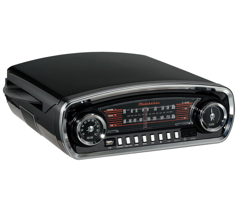 Studebaker Retro Bluetooth Turntable with AM/FM Radio — View 9