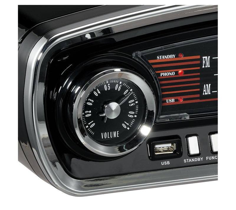 Studebaker Retro Bluetooth Turntable with AM/FM Radio — View 10
