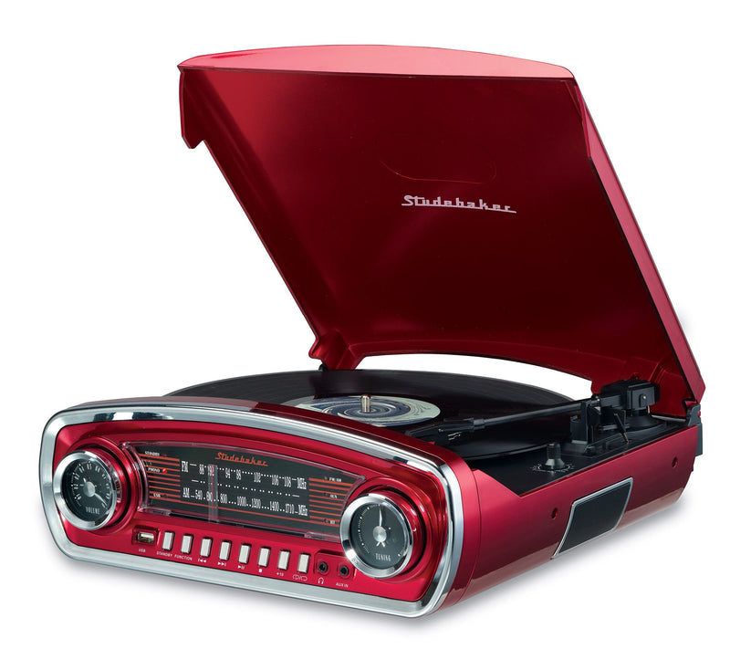 Studebaker Retro Bluetooth Turntable with AM/FM Radio — View 5