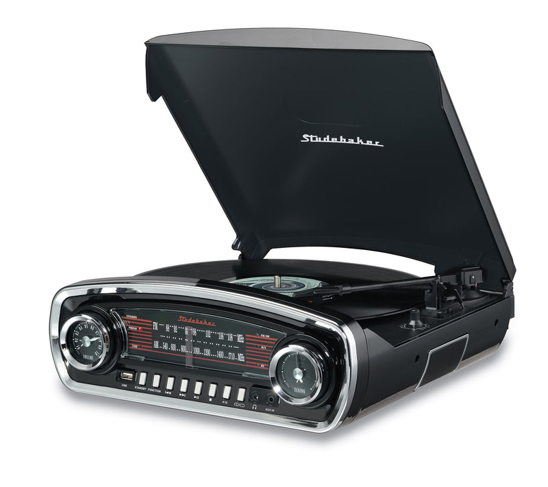 Studebaker Retro Bluetooth Turntable with AM/FM Radio — Main view