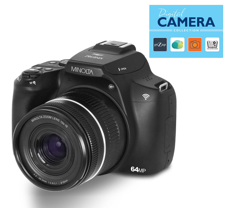 Minolta MNB10Z 10X Optical Zoom & 4K HD SLR Camera w/ Accessories — Main view
