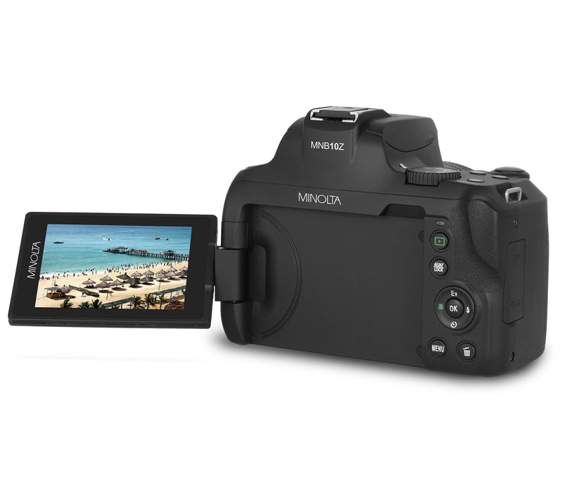 Minolta MNB10Z 10X Optical Zoom & 4K HD SLR Camera w/ Accessories — View 10