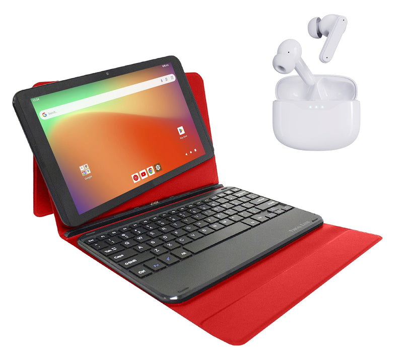 Visual Land Prestige 10.1" 128GB Tablet w/ Keyboard Case & ANC Earbuds — View 11