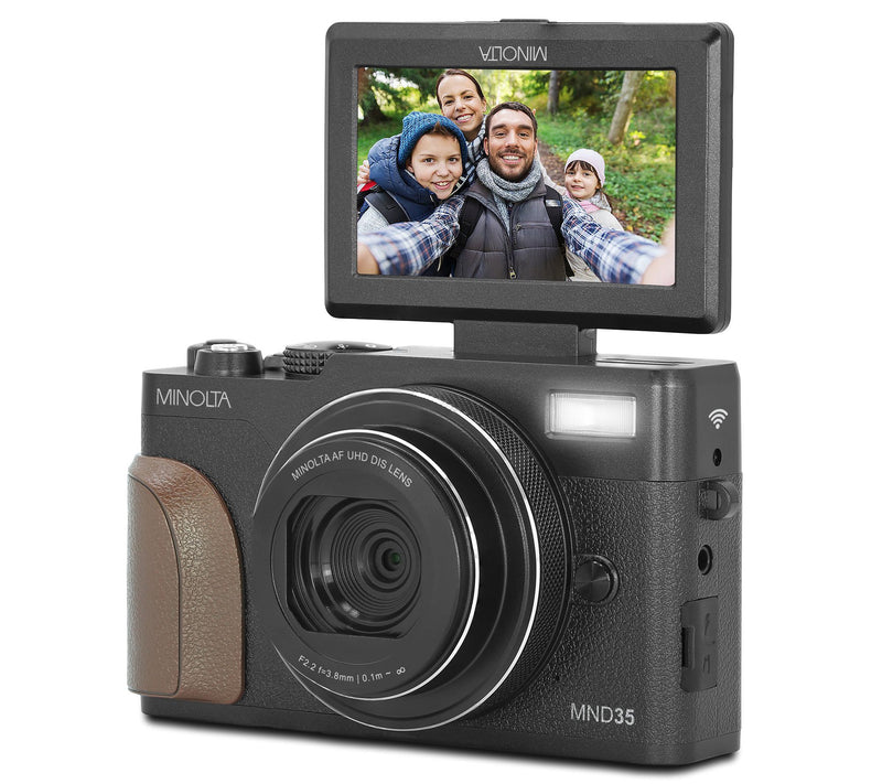 Minolta MND35 64MP 4K UltraHD Auto Focus Camera w/ Accessories — View 3
