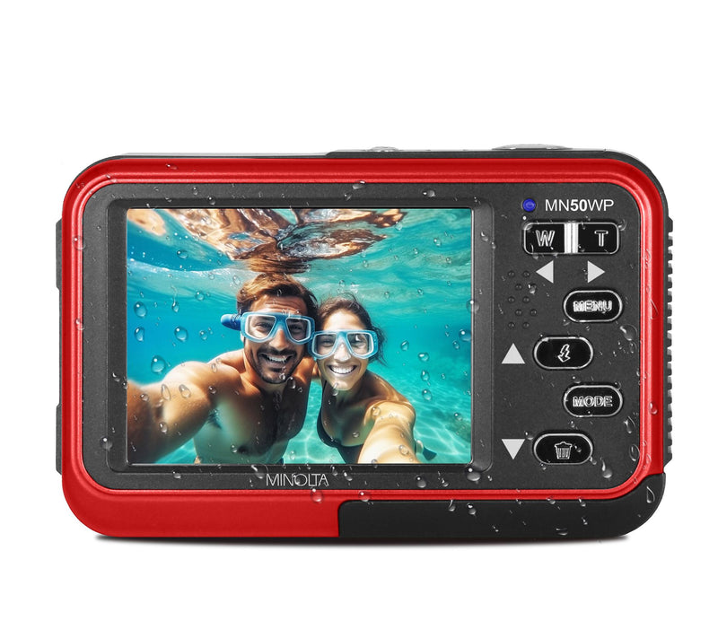 Minolta MN50WP Waterproof 48MP Camera w/ Accessories — View 10