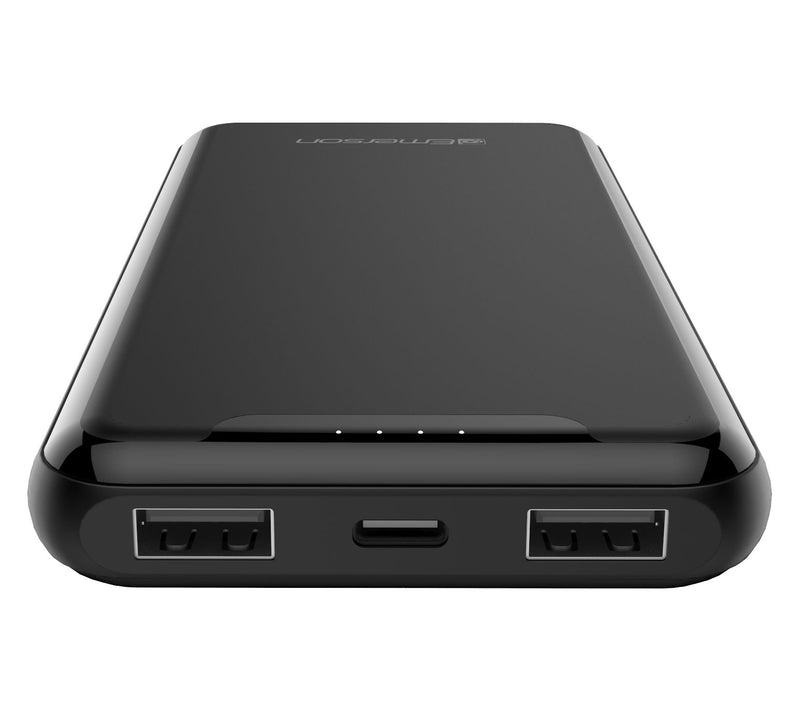 Emerson Power Bank 10,000mAh with 1 USB-C and 2 USB-A Outputs — View 3