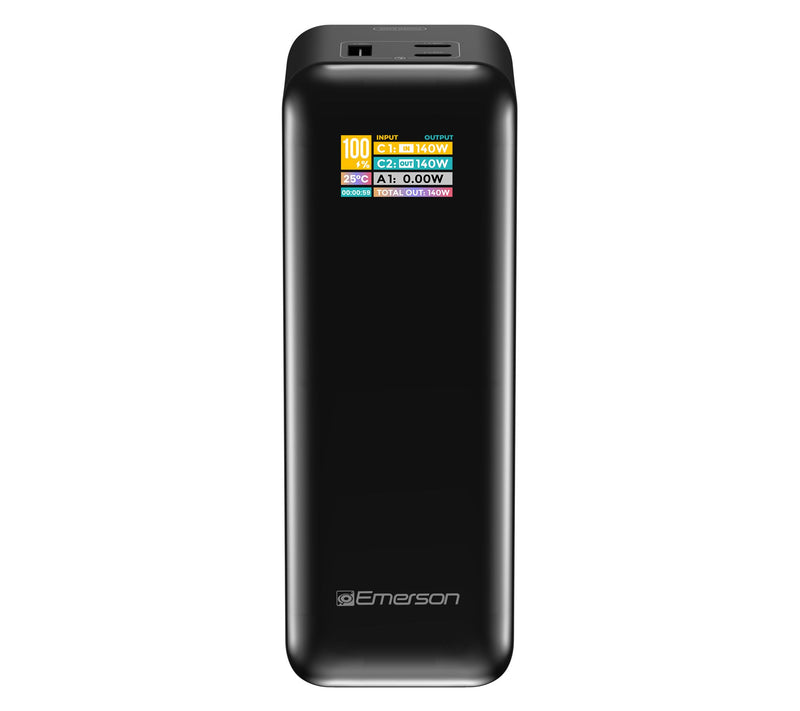 Emerson Power Bank 27,000mAh w/ PD 140W & Digital Display — View 3