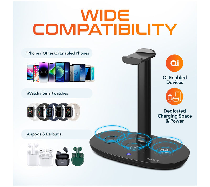 Delton 30X Bluetooth Headset with HS1 Stand — View 7