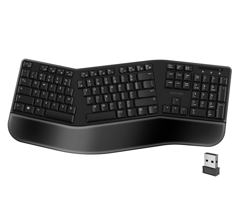 Delton KB200 Wireless Ergonomic Full Sized Keyboard — View 10