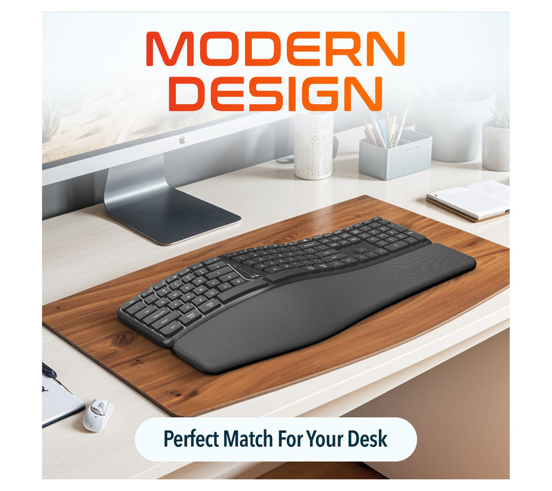 Delton KB250 Wireless Rechargeable Ergonomic Keyboard — View 8