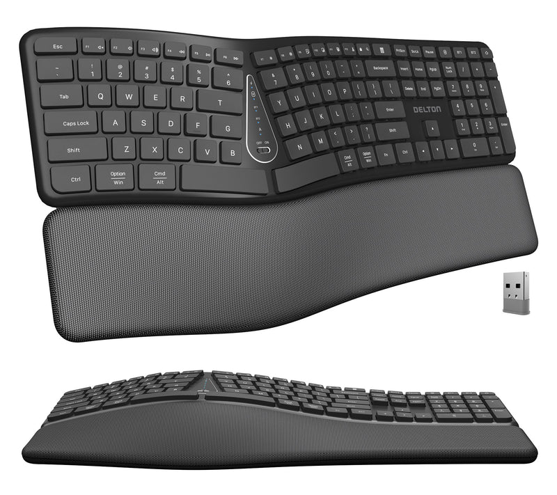 Delton KB250 Wireless Rechargeable Ergonomic Keyboard — Main view