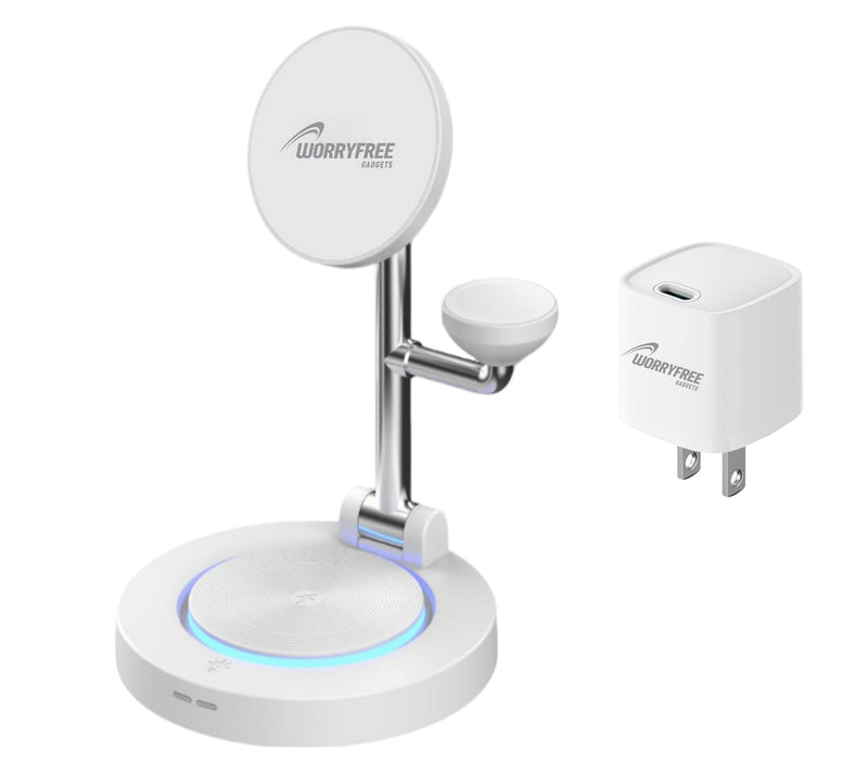 WorryFree Gadgets Qi2 Certified 3in1 Wireless Charging Station — View 7