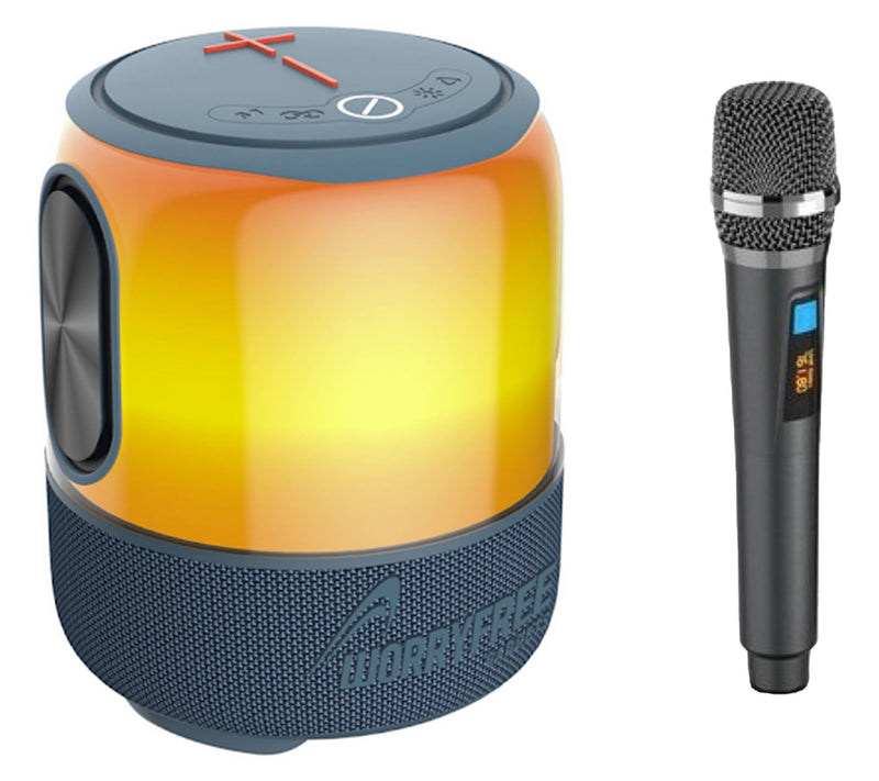 WorryFree Gadgets 60W Portable Party Speakerwith Microphone — View 7
