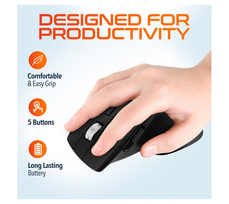 Delton G18 Ergonomic Wireless Keyboard and Optical Mouse Combo — View 3