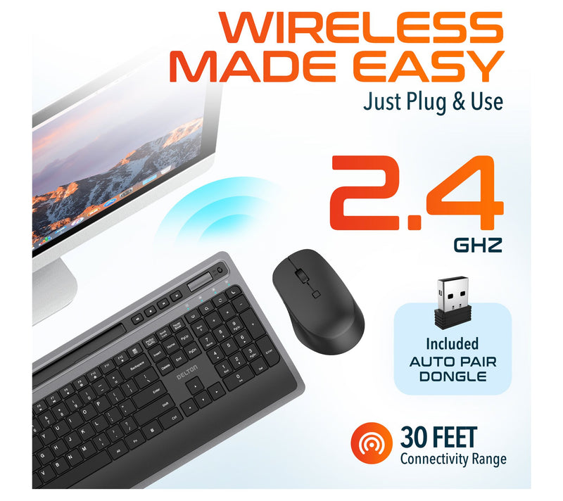 Delton T42 Wireless Keyboard and M42 Optical Mouse Combo — View 3