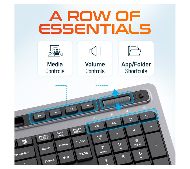 Delton T42 Wireless Keyboard and M42 Optical Mouse Combo — View 7