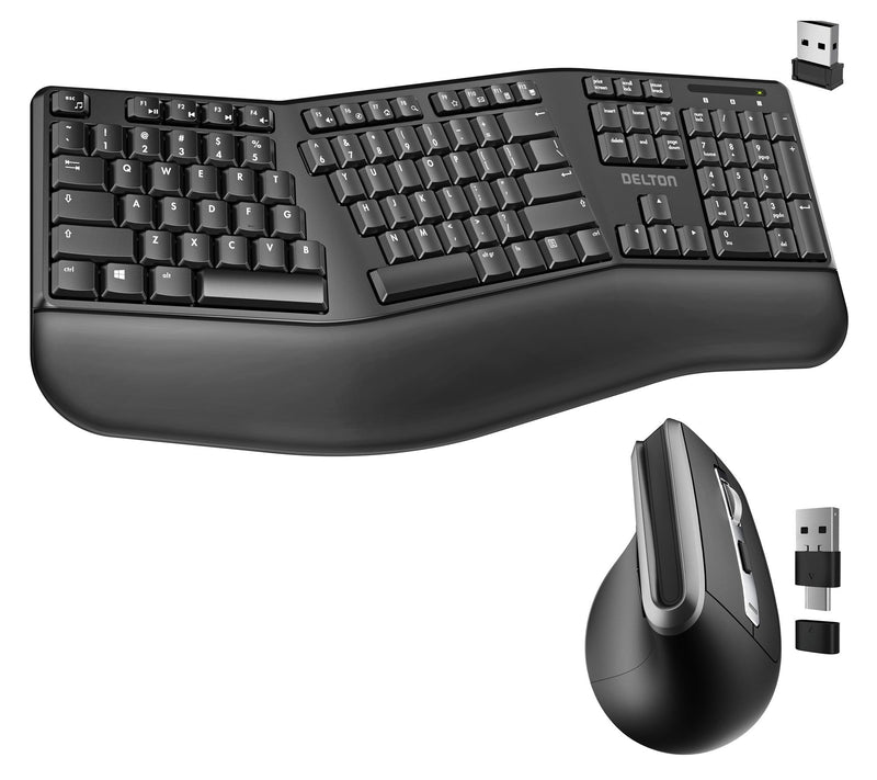 Delton G20 Ergonomic Wireless Keyboard and Optical Mouse Combo — View 10