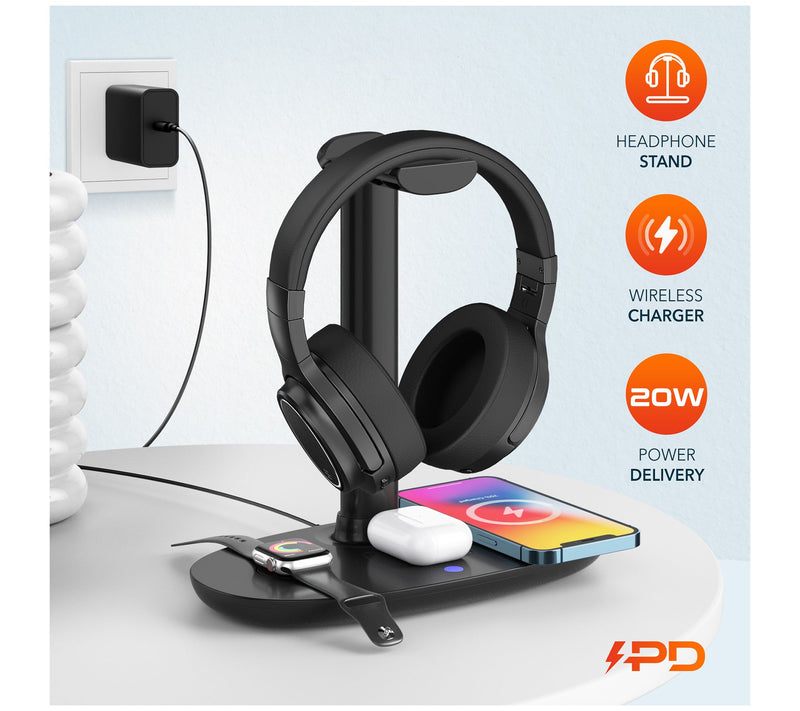 Delton M101 Bluetooth Computer Headset and HS1Stand — View 8