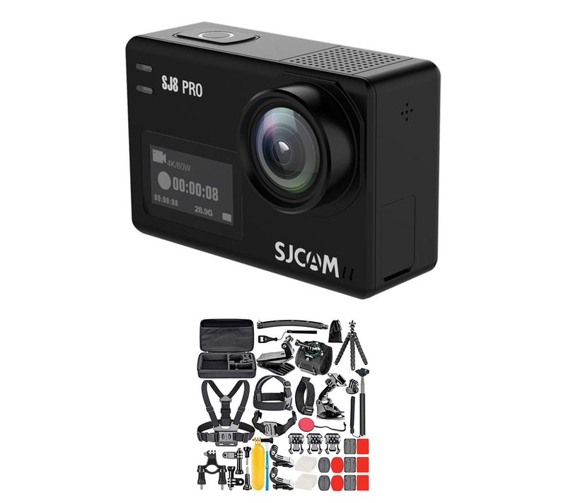 SJCAM SJ8Pro 4k Action Camera with 50-in-1 Accessory Bundle — View 7