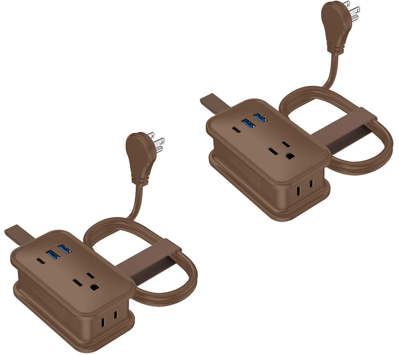 Uncaged Ergonomics Set of 2 Travel Power Strip w/ USB Ports — View 8