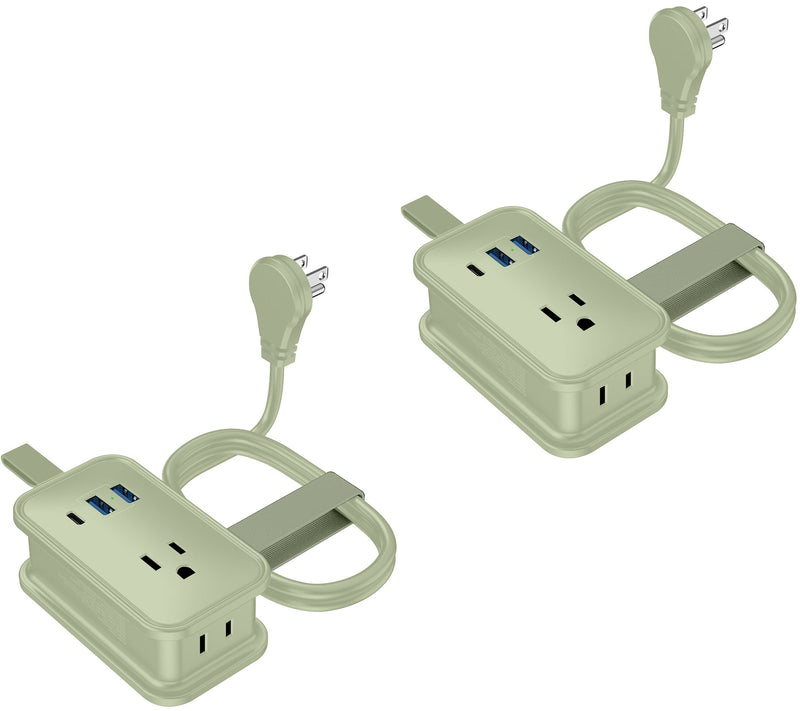 Uncaged Ergonomics Set of 2 Travel Power Strip w/ USB Ports — View 12