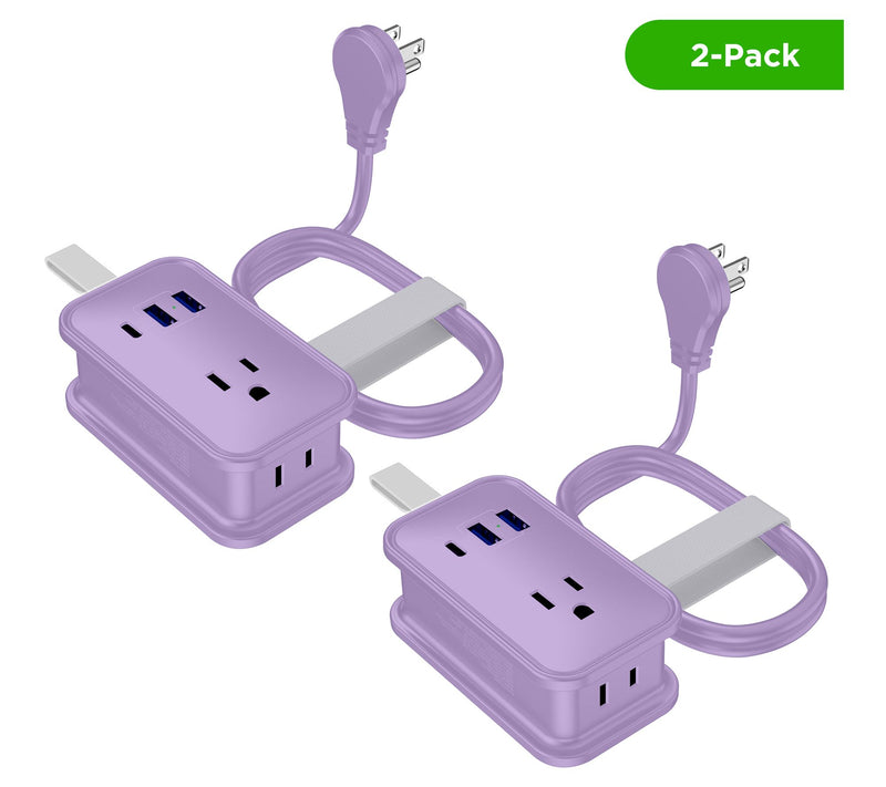 Uncaged Ergonomics Set of 2 Travel Power Strip w/ USB Ports — View 9