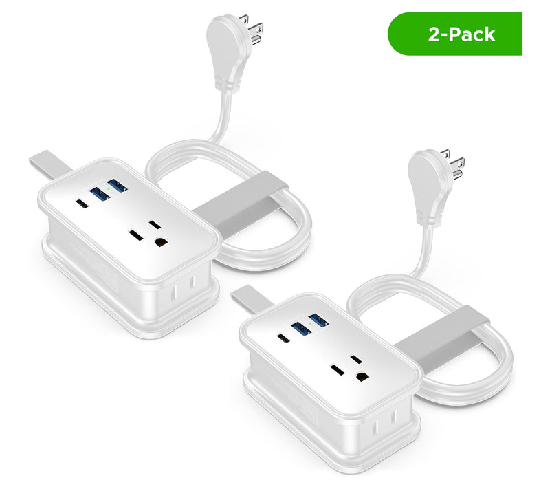 Uncaged Ergonomics Set of 2 Travel Power Strip w/ USB Ports — View 13