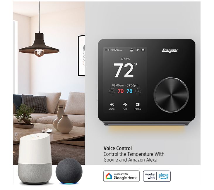 Energizer Smart Wi-Fi Thermostat with Nightlight — View 4