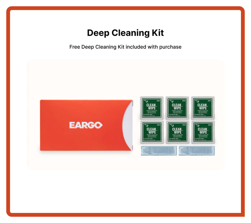 Eargo SE In Ear Hearing Aids with Cleaning Kit and Ear Tips — View 3