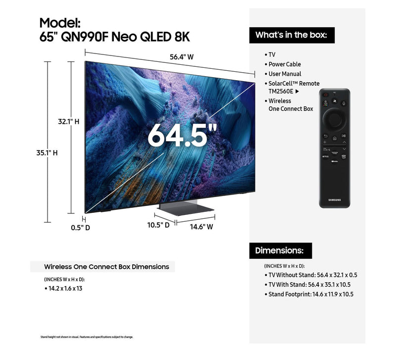 Samsung 65" QN990 8k HDR Neo QLED SmartTV w/Vision AI — View 2
