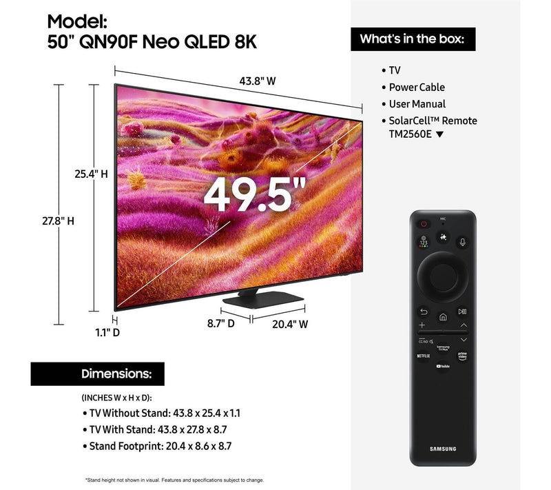 Samsung 50" QN90 4K HDR 165Hz Neo QLED SmartTVw/VisionAI — View 6