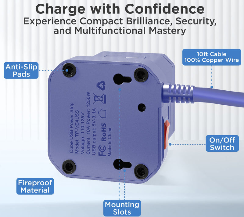 Uncaged Ergonomics Wireless Charging Power Cube — View 24