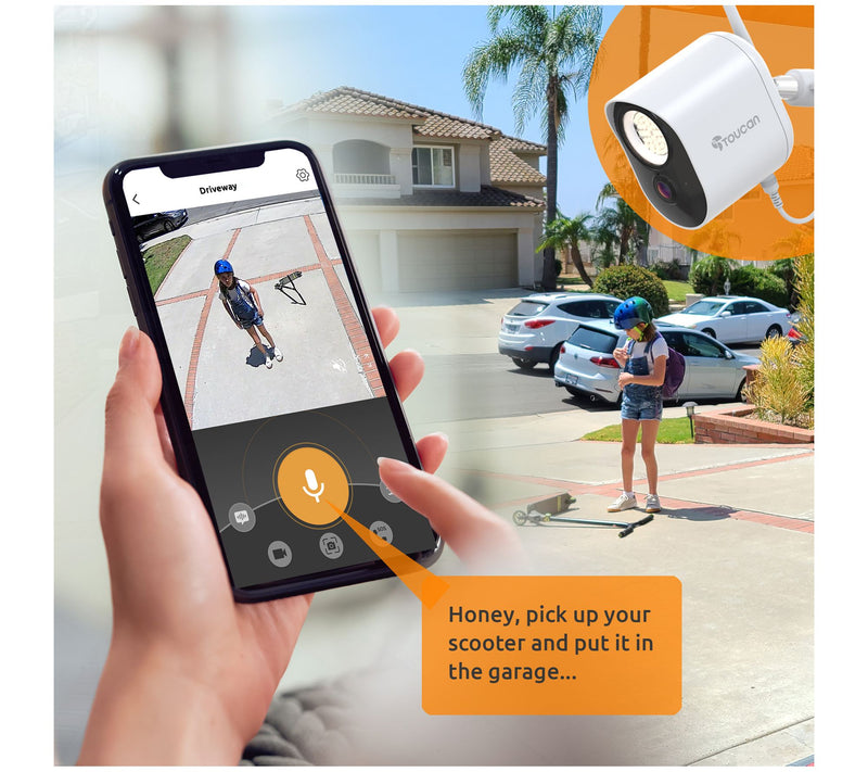 Toucan Security 1080p Floodlight Cam w/ Radar Motion Detection — View 6